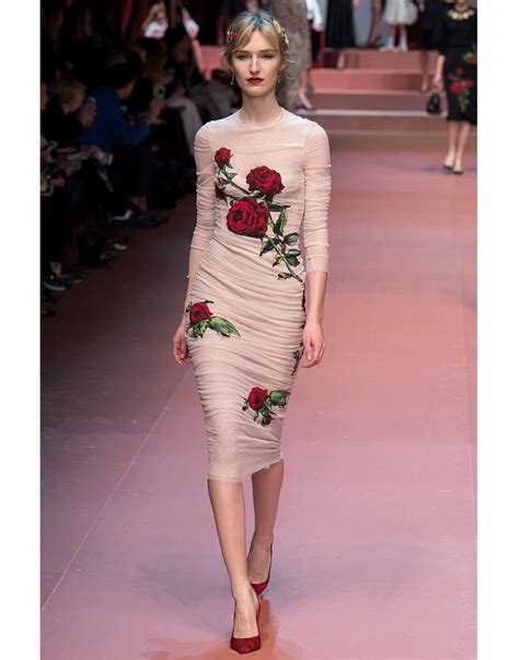 dolce and gabbana rose dress